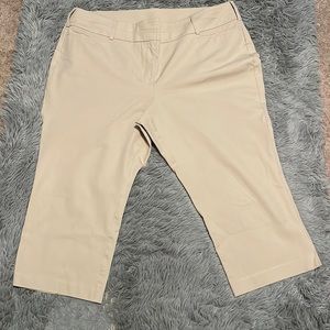 Lane Bryant Khaki 3/4 length slacks